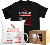 Veľký set trička Hrnček Novinár humor práca XL Darček