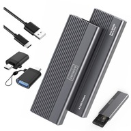 Obudowa Adapter Dysku SSD M2 NVMe PCIe 2W1 USB 3.0 USB-C 10 Gbs Kieszeń m.2