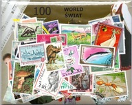 Pakiet 100 znaczków pocztowych - ŚWIAT