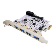 Karta adapter PCIe 1X na 4x USB-A 1x USB-C 3.1Gen1