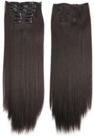 Treska włosy długie syntetyczne ciemny brąz Texas Hair 60 cm