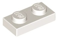 LEGO CSEMPE 1X2 FEHÉR NO. 3023 10 DB