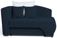 Sofa Wygodne i szybko Moon 83 x 136 cm tkanina odcienie niebieskiego
