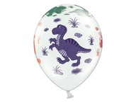 Balony pastelowe Partydeco Dinozaury 30 cm 6 sztuk