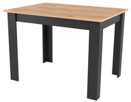 Kuchyňský jídelní stůl do obývacího pokoje 110x70 Dub Craft/Černý MODERNÍ LOFT