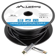 80m HDMI kábel Lanberg v2.0 OPTICKÝ AOC 4K 60 UHD