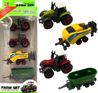 Maszyny rolnicze traktory przyczepy ciągnik zestaw 4 sztuki