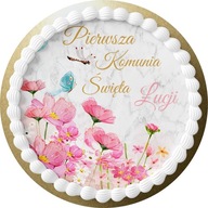 OPŁATEK NA TORT KOMUNIJNY KOMUNIA + PERSONALIZACJA