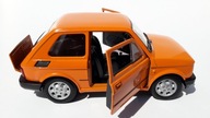 FIAT 126p Maluch Orange Metal WELLY 1:21