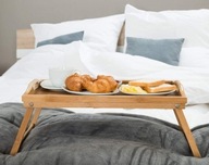 Stolik śniadaniowy do łóżka, taca bambusowa