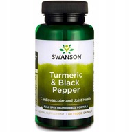 Suplement diety Swanson Health Products Turmeric & Black Pepper kurkuma kapsułki 60 szt.