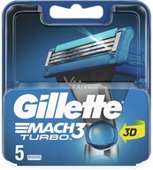 Gillette Mach3 Turbo Ostrza wymienne do maszynki do golenia, 5 sztuki