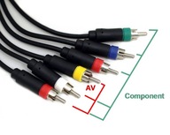 2 in 1 kabel Component + AV do PS2 (6 x RCA)