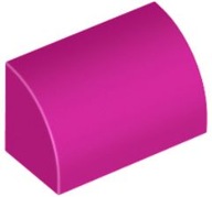 LEGO LEKEREKÍTETT 1X2 MAGENTA NO. 37352 - 1DB