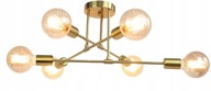 Lampa wisząca Krislamp Aster E27 złota