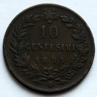 TALIANSKO – 10 CENTESIMI 1894 (Z9)