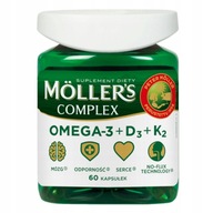 Suplement diety Moller's Complex Omega-3 + D3 + K2 60 kapsułek