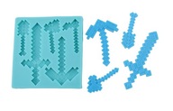 Forma silikonowa do masy cukrowej 3D MIECZE Minecraft