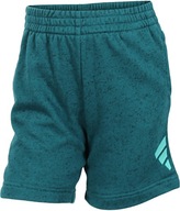 Adidas krótkie spodenki przed kolano bawełna zielony rozmiar 128 (123 - 128 cm)