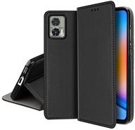 Etui z klapką KrainaGSM do Motorola Edge 30 Neo MAGNET ECOLEATHER czarny