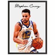 Stephen Curry Golden State Plakat Obraz z koszykarzem ramce Prezent NBA
