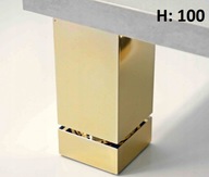 Nastaviteľná nábytková noha NMK zlatý lesk, H-100mm