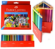 Kredki ołówkowe FABER-CASTELL Eco 60 kolorów Zamek DUŻY ZESTAW