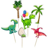 Topper papierowy "Dino Party", 6 szt