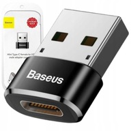 BASEUS USB adaptér USB samec / USB-C samice, černá (CAAOTG-01)
