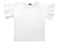 Baya bluzka dziecięca długi rękaw bawełna biały rozmiar 122 (117 - 122 cm)