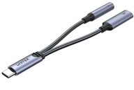 Unitek Adaptér USB-C na minijack 3,5 mm a USB-C 60 W
