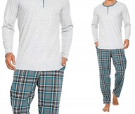 ElegantePrecio piżama męska EP-202 długi rękaw rozmiar XL