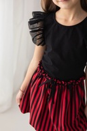 Lily Grey bluzka dziecięca krótki rękaw bawełna czarny rozmiar 116 (111 - 116 cm)