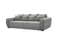 Kanapa IFM Meble Sofa rozkładana z pojemnikiem + poduszki 280 x 120 cm tkanina odcienie szarości