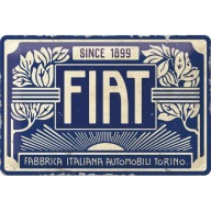Номерной знак szyld fiat логотип 1899 italia металл 20x30 фото, цена