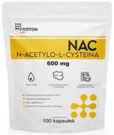 NAC 99,52% czysta N-ACETYLO L-CYSTEINA 600 mg 100 kapsułek | Detox, wątroba