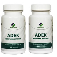 ADEK kompleks witamin A D3 E K2 MK-7 2 opakowania