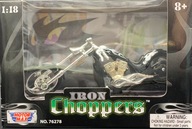 Chopper Iron CUSTOM čierna biela 1:18 Motormax