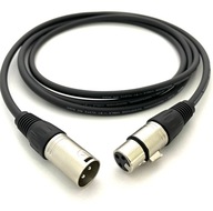 XLR - XLR mikrofónový kábel - 10m čierny