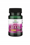 Suplement diety Swanson Health Products Vitamins D3 & K2 60 kapsułek