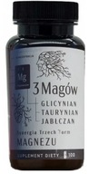 3 Magów Magnez Glicynian, Taurynian, Jabłczan magnezu 100 kaps.