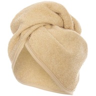 Turban 65x23 Ręcznik do Włosów Frotte Bawełna Beżowy