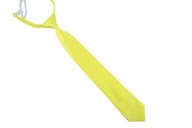 Żółty kanarkowy krawat dla nastolatka na gumce