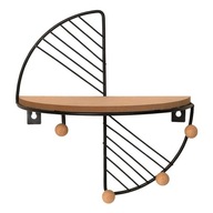 Kis fém fali polc display kulcstartókkal ékszerek