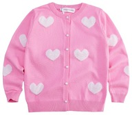 Nossiemodnie sweterek dziecięcy różowy bawełna rozmiar 122 (117 - 122 cm)