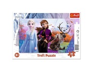 Puzzle Trefl Disney 15 elementów Puzzle ramkowe 15 Magiczny świat Anny i Elsy TREFL 31348