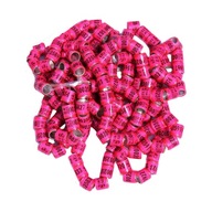 50x 2023 Aluminium Pigeon Leg Rings, Pink50