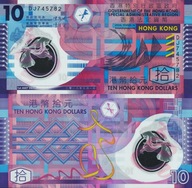 # HONGKONG - 10 DOLARÓW - 2018 - P-401 - UNC polimer