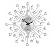 Zegar ścienny ZEGAR ŚCIENNY odcienie szarości, srebrny 50cm