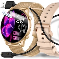 Smartwatch ABRAMS ZEGAREK SMARTWATCH DAMSKI POLSKIE MENU złoty